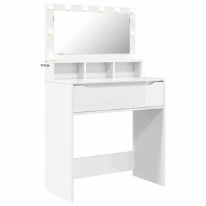 vidaXL Mesas de tocador de dormitorio brillante 80 x 39,6 x 135 cm