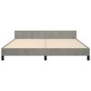 vidaXL Estructura de cama sin colch&oacute;n terciopelo gris claro 160x200 cm