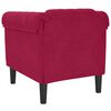 vidaXL Sill&oacute;n de terciopelo rojo tinto