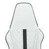 vidaXL Silla gaming cuero sint&eacute;tico blanco y negro