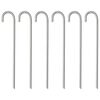 vidaXL Clavijas para tienda 6 uds acero galvanizado 37 cm &Oslash;10 mm
