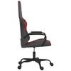 vidaXL Silla gaming de masaje cuero sint&eacute;tico negro y rojo vino tinto