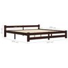 vidaXL Estructura cama sin colch&oacute;n madera pino marr&oacute;n oscuro 200x200cm