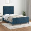 vidaXL Estructura de cama sin colch&oacute;n terciopelo azul oscuro 120x200cm