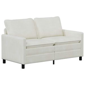 vidaXL Sof&aacute; Crema 156 x 81 x 87,5 cm Poli&eacute;ster