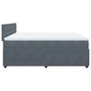vidaXL Cama box spring con colch&oacute;n terciopelo gris oscuro 200x200 cm