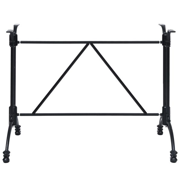 vidaXL Pata de mesa de bistró aluminio fundido negro 93x60x72 cm