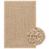 vidaXL Alfombra ZIZUR apariencia de yute interior y exterior 120x170cm