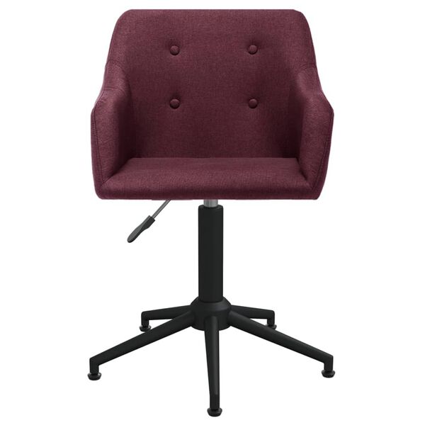 vidaXL Sillas de comedor giratorias 2 unidades tela morada
