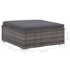 vidaXL Set de muebles de jard&iacute;n 7 pzas y cojines rat&aacute;n sint&eacute;tico gris