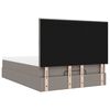 vidaXL Estructura de cama otomana colch&oacute;n tela gris pardo 140x190cm