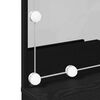 vidaXL Conjunto de mesa de vestidor con LED 4 pcs Roble Negro