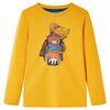 Camiseta infantil de manga larga color ocre 128