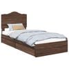 vidaXL Cama con almacenamiento con caj&oacute;n Roble Marr&oacute;n 70 x 190 cm