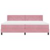 vidaXL Cama tipo Box Spring con colch&oacute;n Rosa 200 x 200 cm Poli&eacute;ster