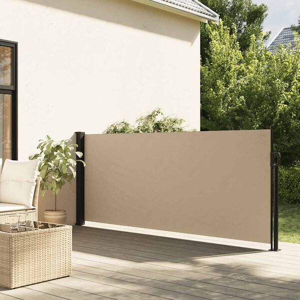 vidaXL Toldo lateral retr&aacute;ctil beige 100x300 cm