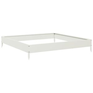 vidaXL Arriate de acero blanco 100x100x18,5 cm