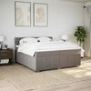 vidaXL Cama box spring con colch&oacute;n tela gris taupe 200x200 cm