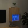 vidaXL Mueble para TV con luces LED roble Sonoma 40,5x30x60 cm