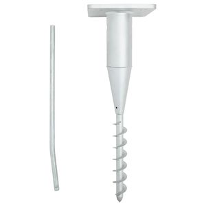 vidaXL Base para sombrilla enterrada con varilla acero 16x16x52 cm