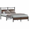 vidaXL Estructura de cama sin colch&oacute;n madera marr&oacute;n roble 120x190 cm