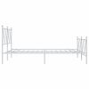 vidaXL Estructura cama sin colch&oacute;n con estribo metal blanco 140x200 cm
