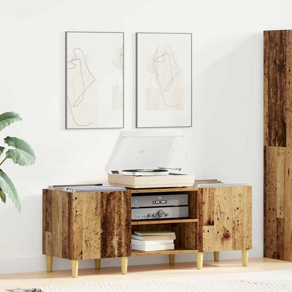 vidaXL Mueble para discos de vinilo Madera Vieja 121 x 38 x 48 cm