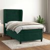 vidaXL Cama box spring con colch&oacute;n terciopelo verde oscuro 100x200 cm