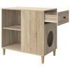 vidaXL Casa para Gatos Sonoma 72 x 42.5 x 70 cm Madera de ingenier&iacute;a