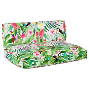 vidaXL Juego de Cojines Floral 3 pcs Multicolor Tela Oxford