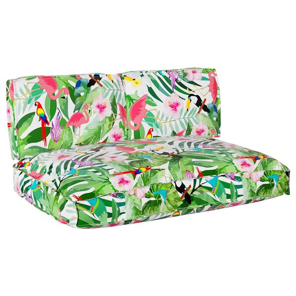 vidaXL Juego de Cojines Floral 3 pcs Multicolor Tela Oxford