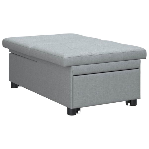 vidaXL Sof&aacute; cama Gris Claro 194 x 50 x 82 cm Madera contrachapada