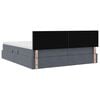 vidaXL Cama con almacenamiento con colch&oacute;n Gris oscuro 100 x 200 cm