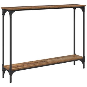 vidaXL Mesa Consola con estante Madera envejecida 100 x 22,5 x 75 cm