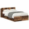 vidaXL Estructura de cama con almacenamiento Madera envejecida