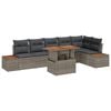 vidaXL Conjunto de Comedor de Jard&iacute;n con coj&iacute;n 7 pcs Gris y marr&oacute;n