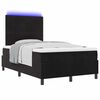 vidaXL Cama Box Spring LED con colch&oacute;n Negro 120 x 200 cm Terciopelo