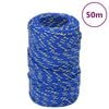 vidaXL Cuerda de barco polipropileno azul 2 mm 50 m