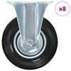 vidaXL Ruedas fijas 8 unidades 125 mm