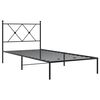 vidaXL Estructura cama sin colchón con cabecero metal negro 90x200 cm