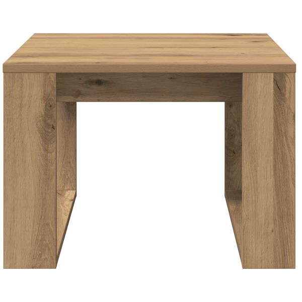 vidaXL Mesa auxiliar de madera de ingeniería roble artisan 50x50x35 cm