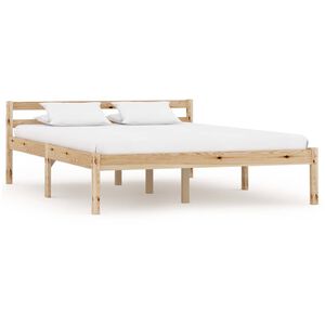 vidaXL Estructura de cama sin colch&oacute;n madera maciza de pino 120x200 cm