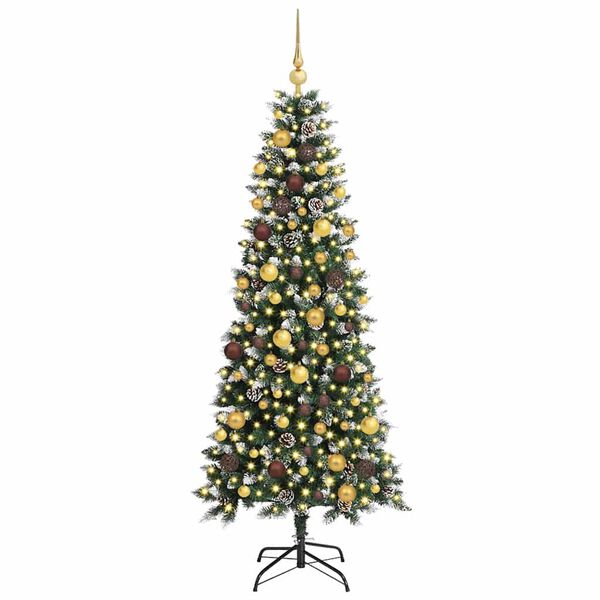vidaXL &Aacute;rbol de Navidad artificial Verde 180 cm PVC, Pl&aacute;stico y Acero