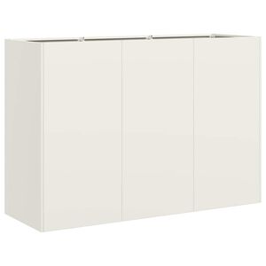 vidaXL Jardinera de acero laminado en fr&iacute;o blanco 120x40x80 cm