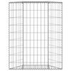vidaXL Arriate de gaviones de trapecio acero galvanizado 80x20x100 cm