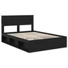 vidaXL Estructura de cama Negro 140 x 200 cm Madera de pino macizo