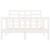 vidaXL Estructura de cama sin colchón madera de pino blanca 120x200 cm