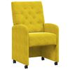 vidaXL Sillas de Comedor con Ruedas 2 uds. Terciopelo Amarillo