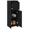 vidaXL Gabinete de Ba&ntilde;o con caj&oacute;n Roble Negro 30 x 30 x 95 cm
