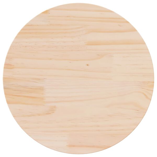 vidaXL Superficie de mesa madera maciza de pino &Oslash;70x2,5 cm